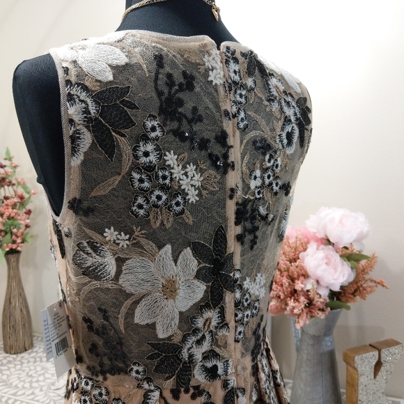 🔥FINAL PRICE🔥NWT AIDAN MATTOX NUDE COCKTAIL DRESS - Picture 11 of 14